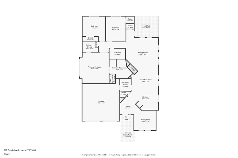 1,860/Mo, 317 Creekview Dr Anna, TX 75409 Floor Plan View