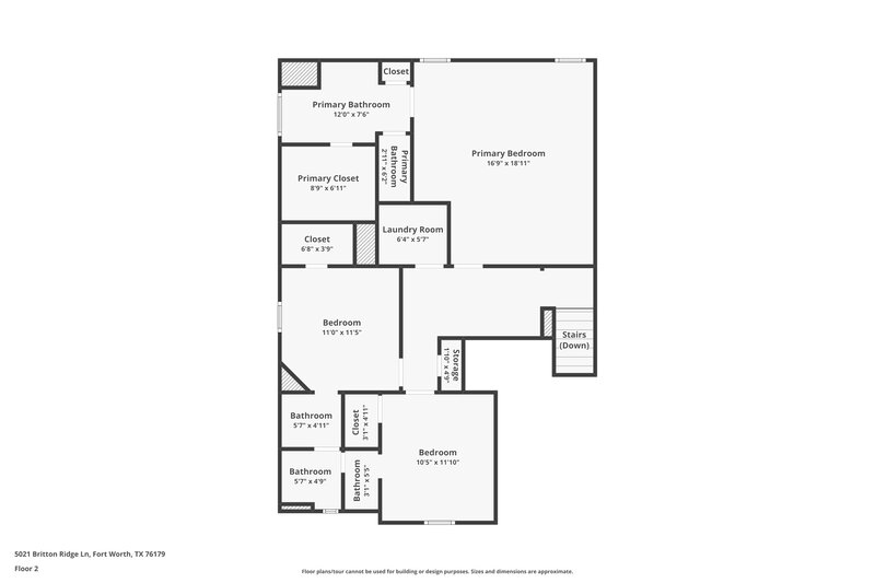 2,320/Mo, 5021 Britton Ridge Ln Fort Worth, TX 76179 Floor Plan View 2