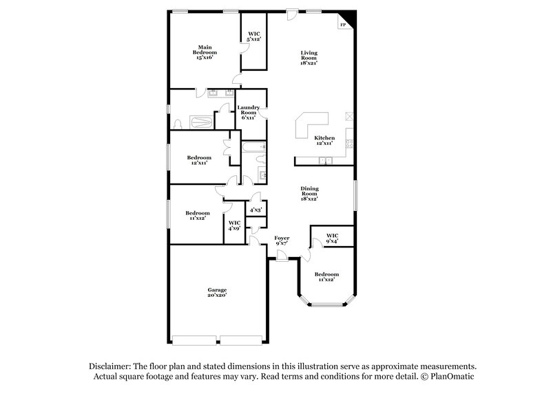 2,525/Mo, 9405 Tierra Verde Trl Fort Worth, TX 76177 Floor Plan View