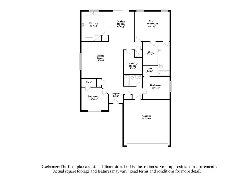 1,800/Mo, 413 Dakota Ridge Dr Fort Worth, TX 76134 Floor Plan View