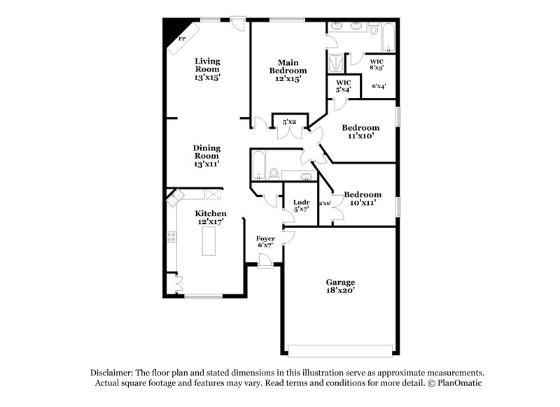 2,285/Mo, 5903 Fawn Meadow Trl Arlington, TX 76017 Floorplan View