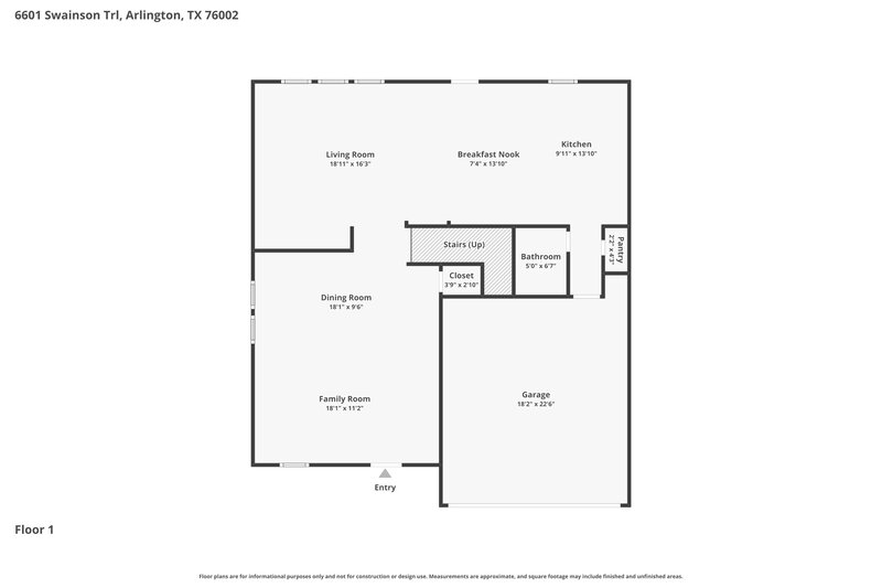 2,655/Mo, 6601 Swainson Trl Arlington, TX 76002 Floor Plan View