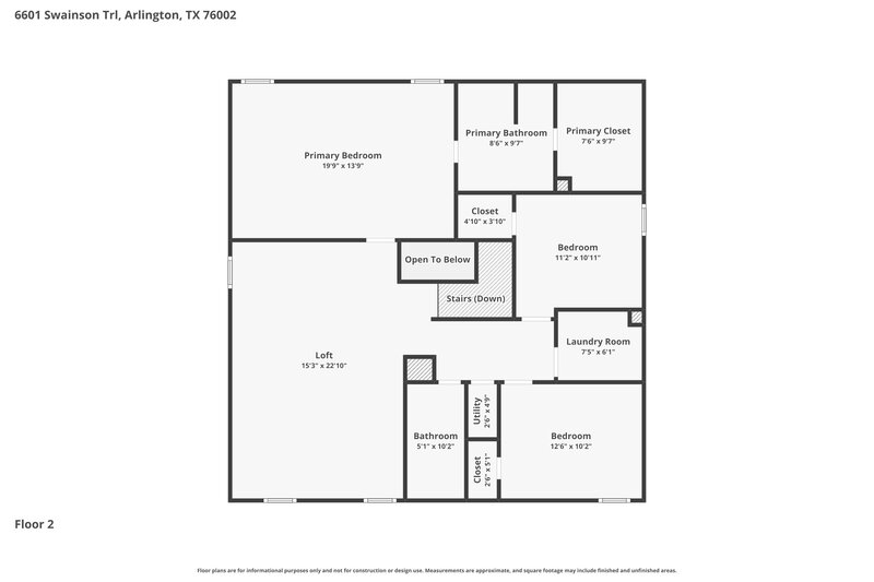 2,655/Mo, 6601 Swainson Trl Arlington, TX 76002 Floor Plan View 2