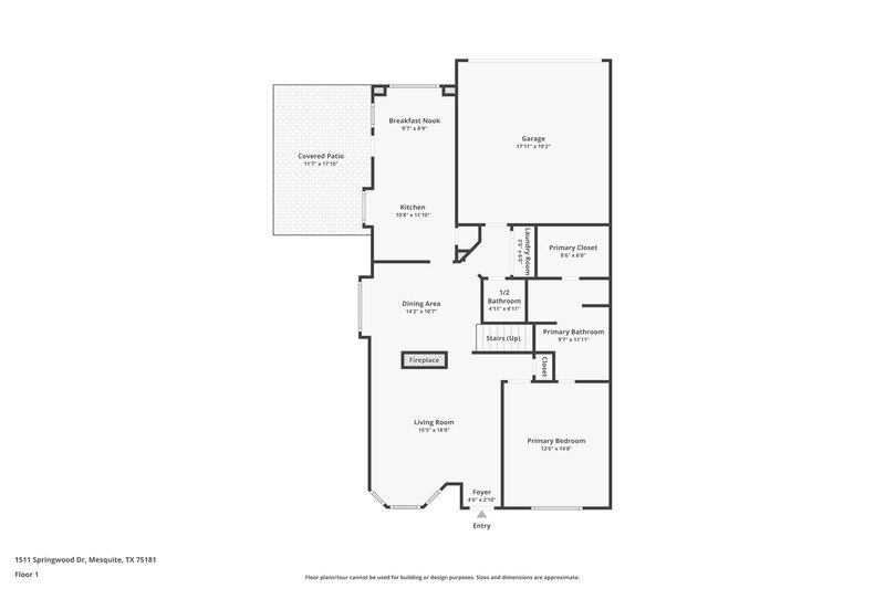 2,140/Mo, 1511 Springwood Dr Mesquite, TX 75181 Floor Plan View