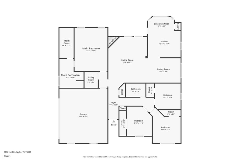 2,340/Mo, 1032 Hall Ct Wylie, TX 75098 Floor Plan View
