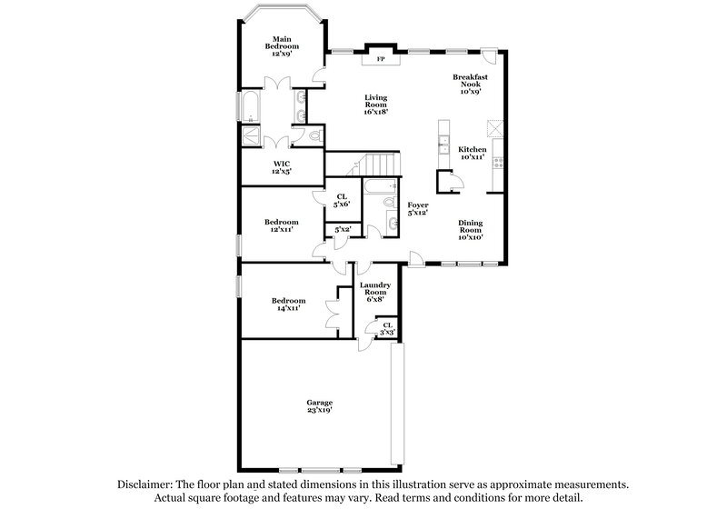 2,550/Mo, 2407 Creekwood St Corinth, TX 76210 Floor Plan View