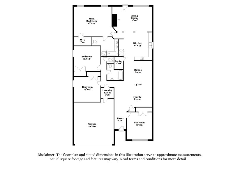 1,965/Mo, 5124 Weather Rock Ln Fort Worth, TX 76179 Floor Plan View