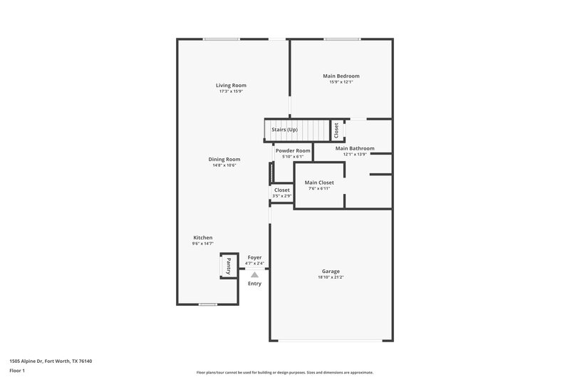 2,565/Mo, 1505 Alpine Dr Fort Worth, TX 76140 Floor Plan View