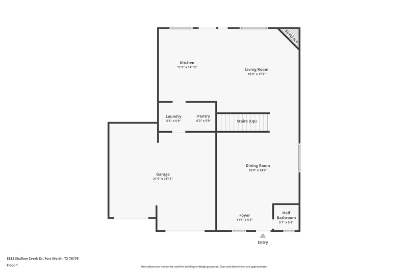 1,805/Mo, 8532 Shallow Creek Dr Fort Worth, TX 76179 Floor Plan View