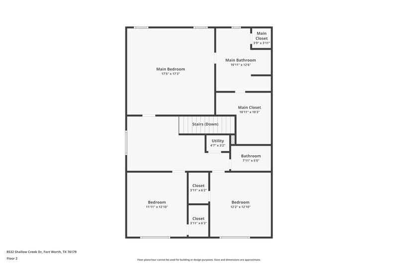 1,805/Mo, 8532 Shallow Creek Dr Fort Worth, TX 76179 Floor Plan View 2