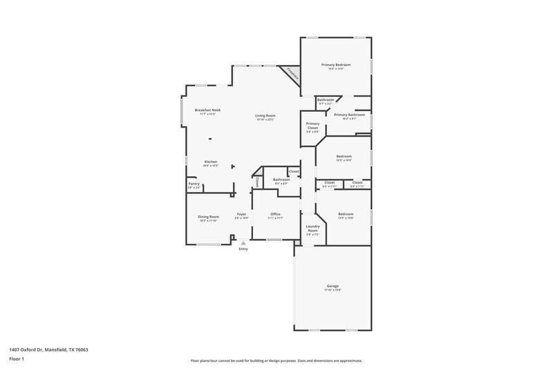 2,275/Mo, 1407 Oxford Dr Mansfield, TX 76063 Floor Plan View