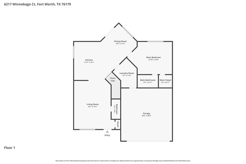 2,355/Mo, 6217 Winnebago Ct Fort Worth, TX 76179 Floorplan View