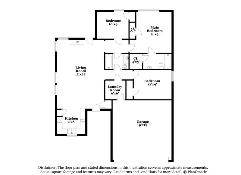 1,625/Mo, 1008 Buffalo Springs Dr Fort Worth, TX 76140 Floor Plan View