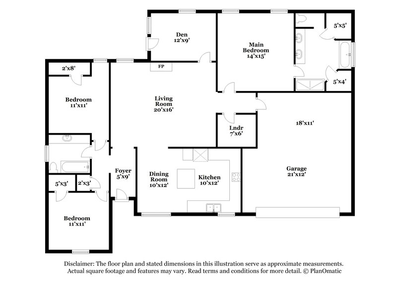 2,065/Mo, 121 Downwood Dr Burleson, TX 76028 Floor Plan View