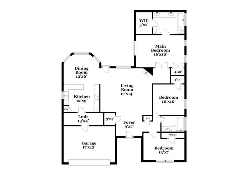2,120/Mo, 1037 Harriman Dr Saginaw, TX 76131 Floor Plan View