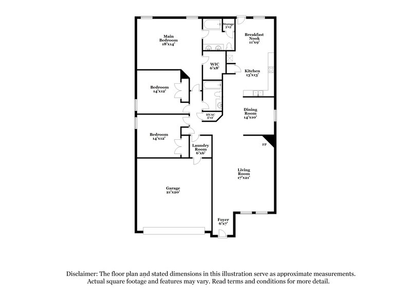 1,890/Mo, 5900 Deck House Rd Fort Worth, TX 76179 Floor Plan View