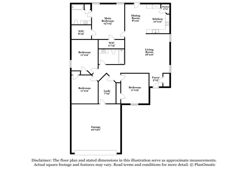 1,975/Mo, 4020 Tarpon Springs Dr Fort Worth, TX 76123 Floor Plan View