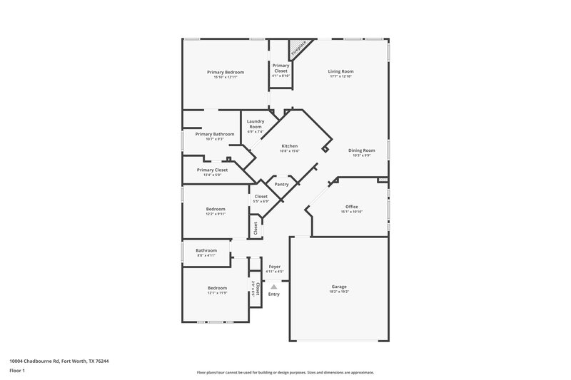 2,375/Mo, 10004 Chadbourne Rd Fort Worth, TX 76244 Floor Plan View