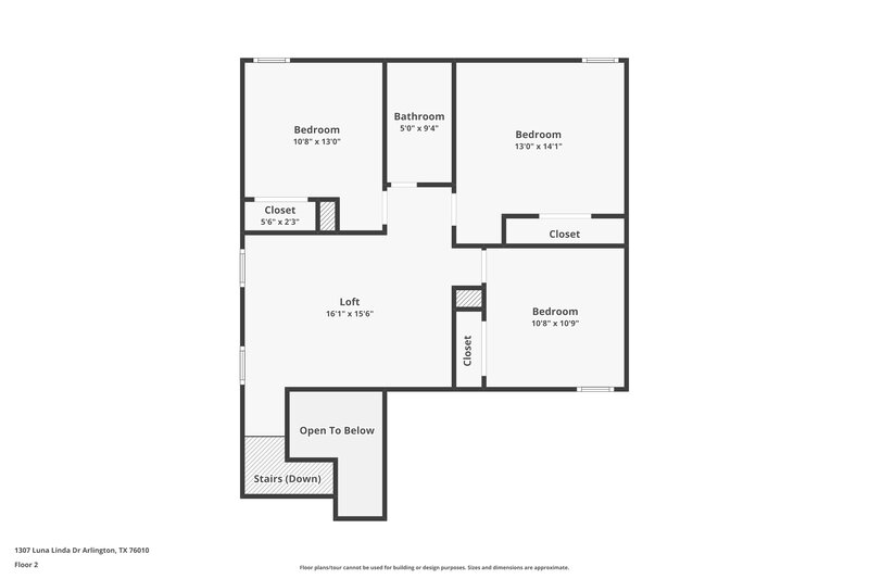 2,330/Mo, 1307 Luna Linda Dr Arlington, TX 76010 Floor Plan View 2