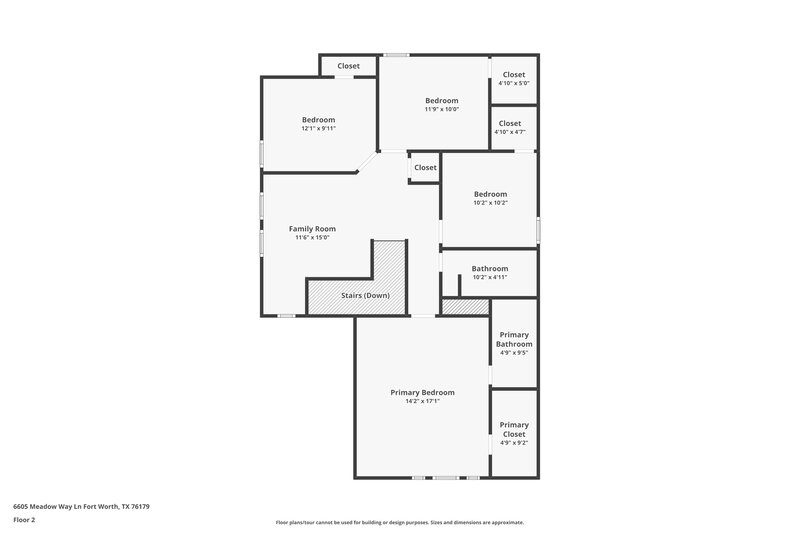 2,220/Mo, 6605 Meadow Way Ln Fort Worth, TX 76179 Floor Plan View 2