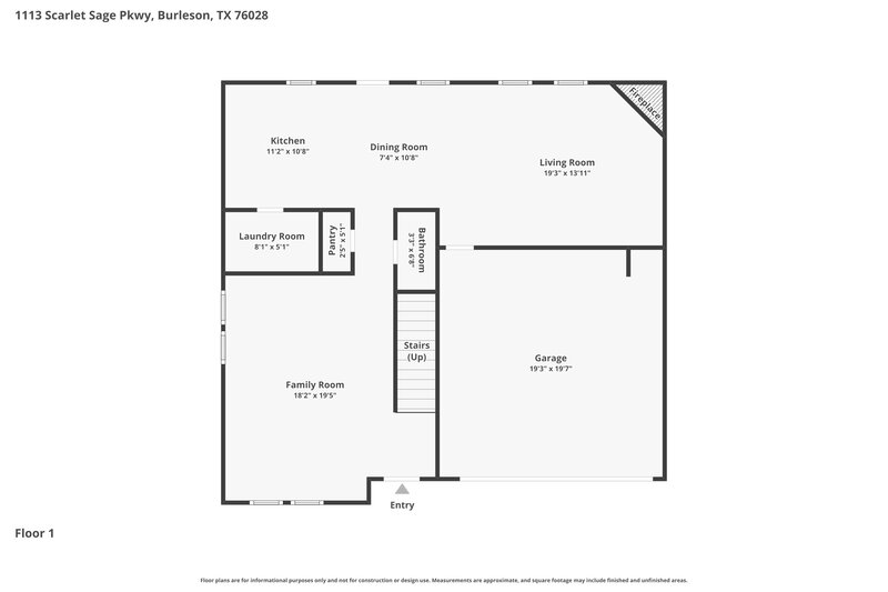 2,230/Mo, 1113 Scarlet Sage Pkwy Burleson, TX 76028 Floor Plan View