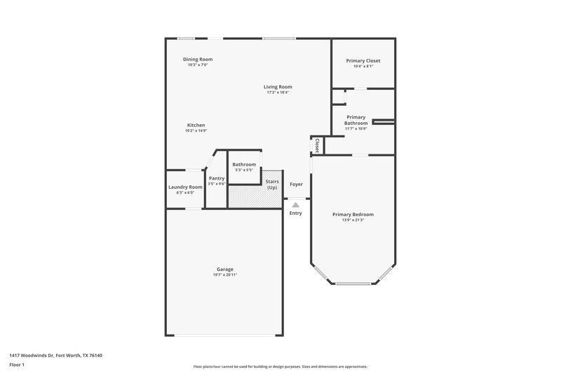 2,465/Mo, 1417 Woodwinds Dr Fort Worth, TX 76140 Floor Plan View