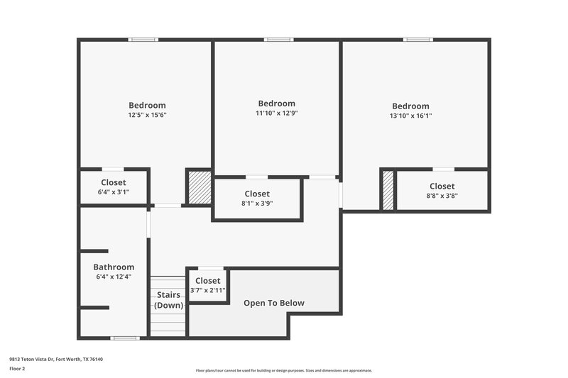 2,390/Mo, 9813 Teton Vista Dr Fort Worth, TX 76140 Floor Plan View 2