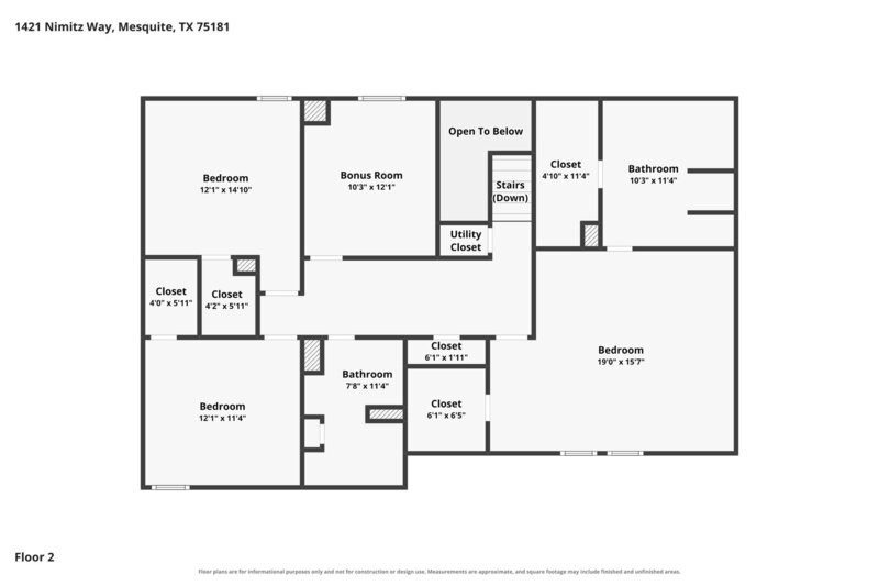 2,910/Mo, 1421 Nimitz Way Mesquite, TX 75181 Floorplan View