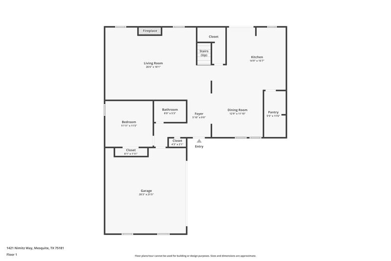 2,910/Mo, 1421 Nimitz Way Mesquite, TX 75181 Floorplan View 2