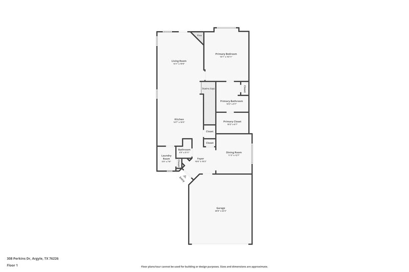 2,465/Mo, 308 Perkins Dr Lantana, TX 76226 Floor Plan View