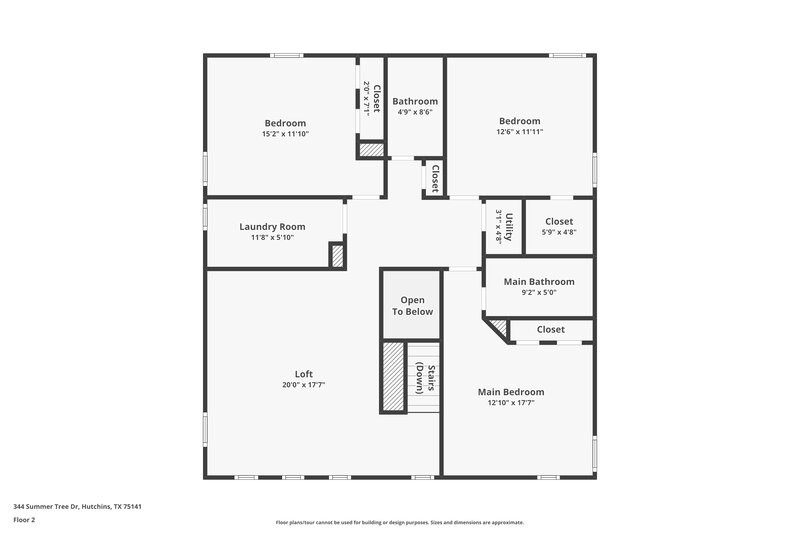 2,530/Mo, 344 Summer Tree Dr Hutchins, TX 75141 Floor Plan View 2