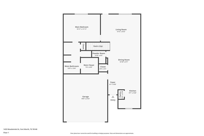 2,560/Mo, 1433 Woodwinds Dr Fort Worth, TX 76140 Floor Plan View