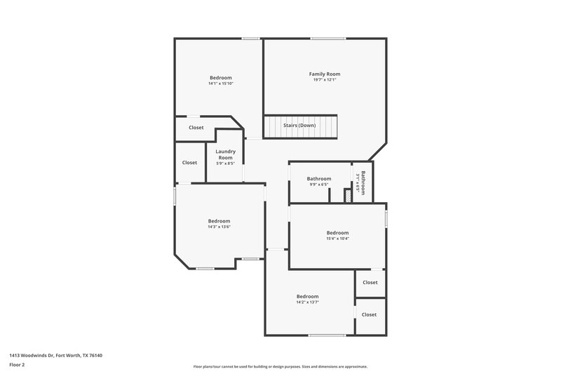 2,690/Mo, 1413 Woodwinds Dr Fort Worth, TX 76140 Floor Plan View