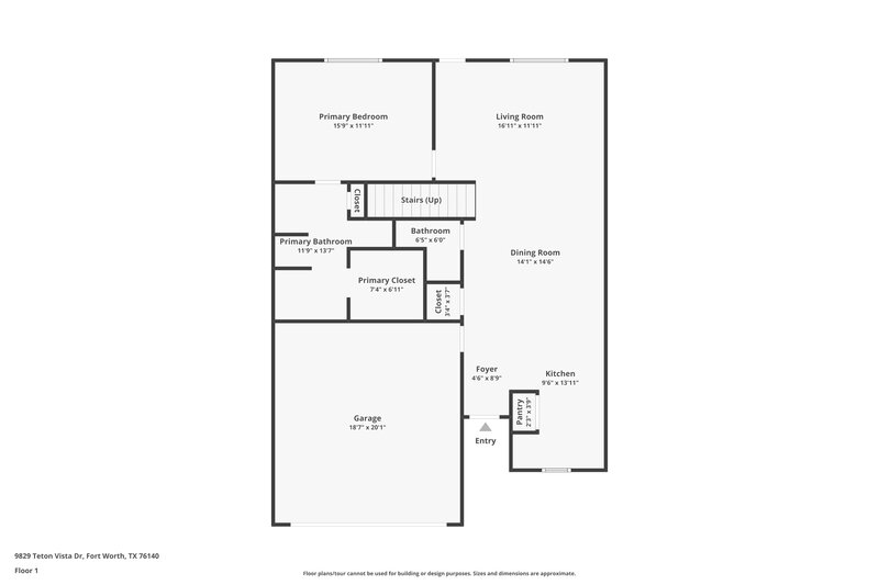 2,390/Mo, 9829 Teton Vista Dr Fort Worth, TX 76140 Floor Plan View