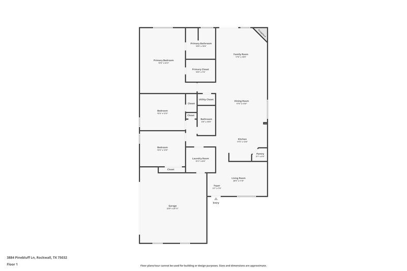 1,965/Mo, 3884 Pinebluff Ln Rockwall, TX 75032 Floor Plan View