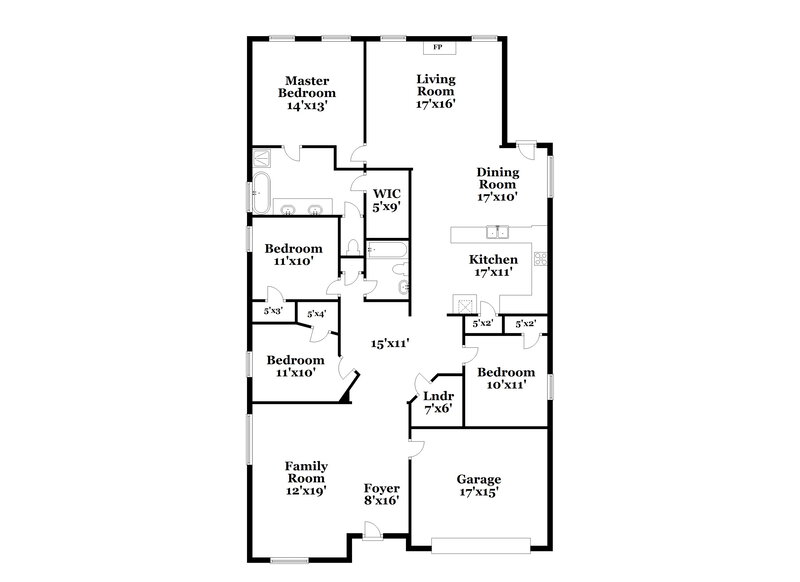 2,255/Mo, 6618 Spencer Dr Arlington, TX 76002 Floor Plan View