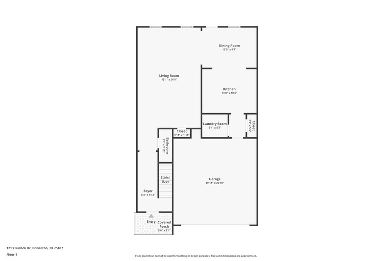2,110/Mo, 1213 Bullock Dr Princeton, TX 75407 Floor Plan View