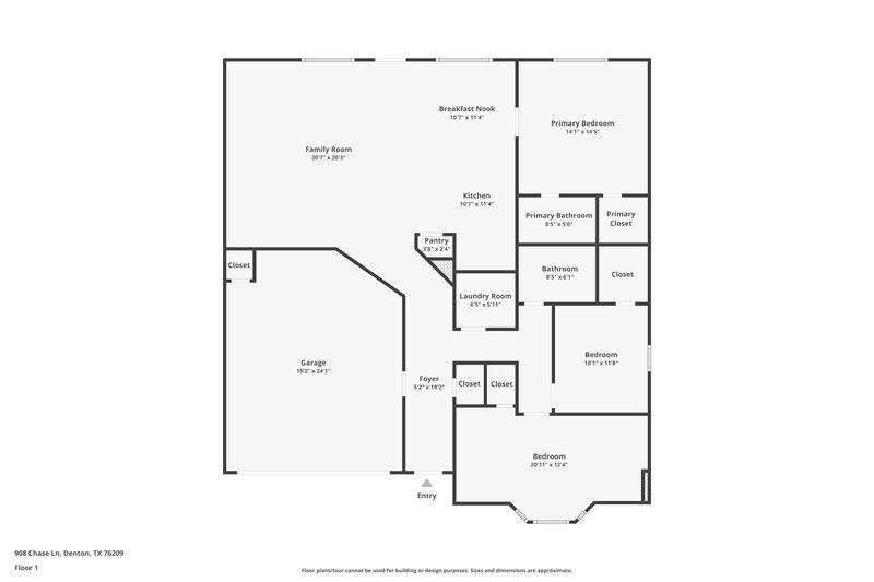 2,260/Mo, 908 Chase Ln Denton, TX 76209 Floor Plan View