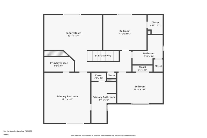 2,055/Mo, 304 Heritage Dr Crowley, TX 76036 Floor Plan View