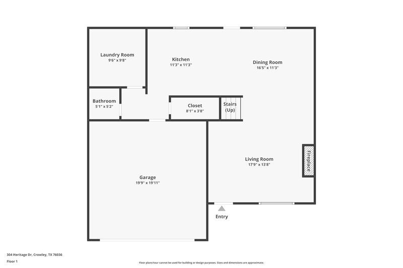 2,055/Mo, 304 Heritage Dr Crowley, TX 76036 Floor Plan View 2