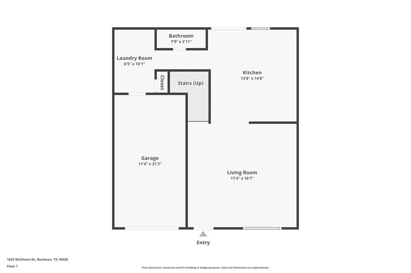 1,815/Mo, 1632 Wickham Dr Burleson, TX 76028 Floor Plan View