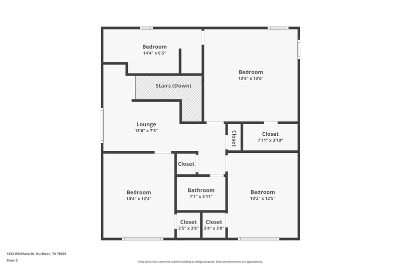 1,815/Mo, 1632 Wickham Dr Burleson, TX 76028 Floor Plan View 2