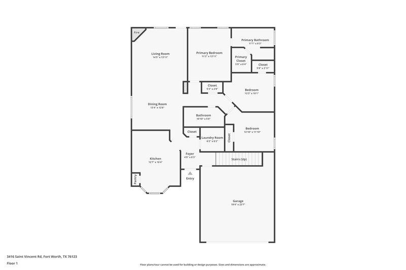 2,310/Mo, 3416 Saint Vincent Rd Fort Worth, TX 76123 Floor Plan View