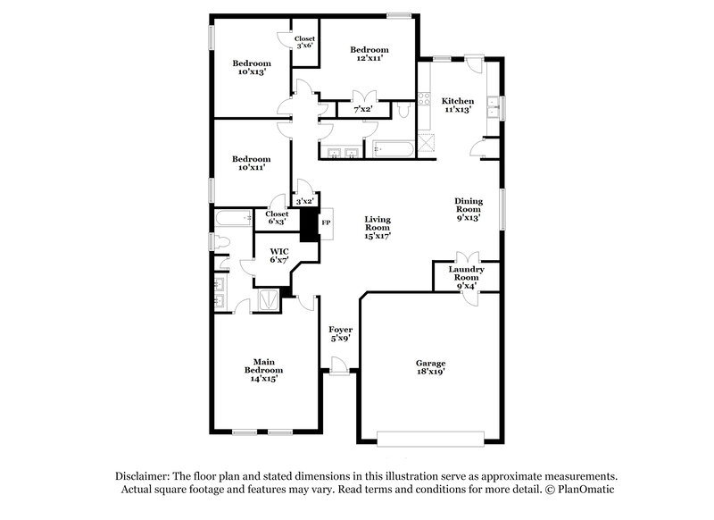 2,200/Mo, 6440 Stonewater Bend Trl Fort Worth, TX 76179 Floor Plan View