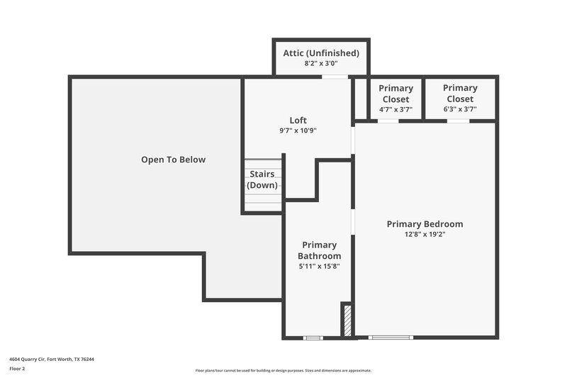 2,095/Mo, 4604 Quarry Cir Fort Worth, TX 76244 Floor Plan View 2