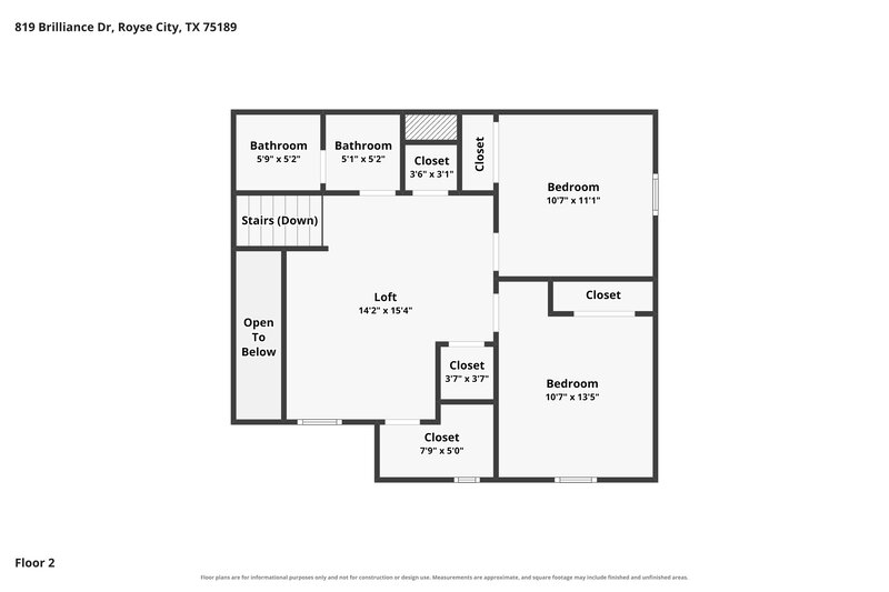 1,995/Mo, 819 Brilliance Dr Royse City, TX 75189 Floor Plan View 2
