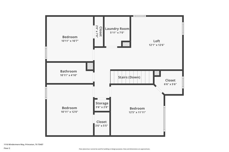 2,125/Mo, 1116 Windermere Way Princeton, TX 75407 Floorplan View 2