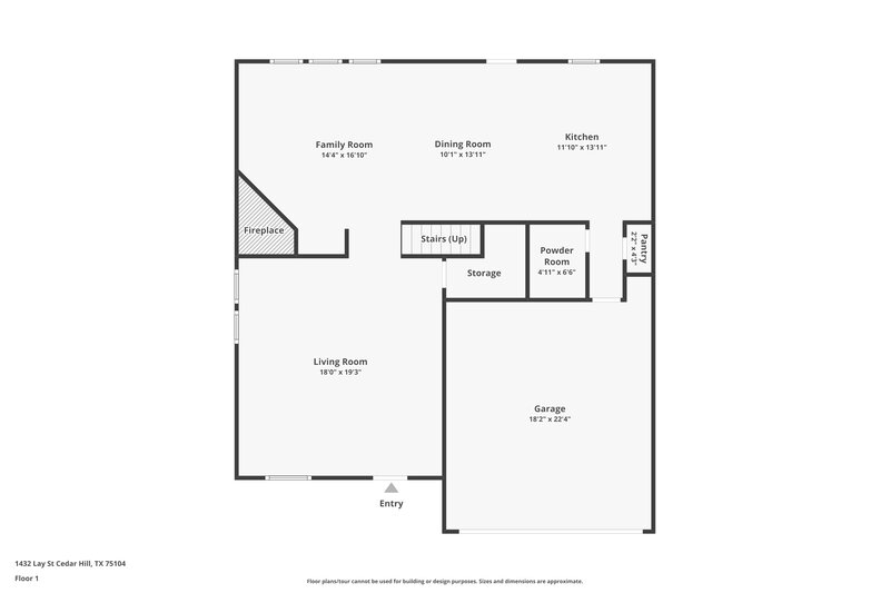 2,360/Mo, 1432 Lay St Cedar Hill, TX 75104 Floor Plan View
