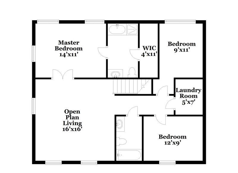2,240/Mo, 1432 Lay St Cedar Hill, TX 75104 Floor Plan View 2