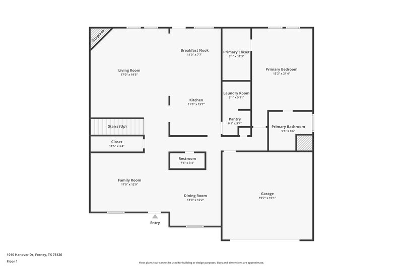 3,020/Mo, 1010 Hanover Dr Forney, TX 75126 Floor Plan View